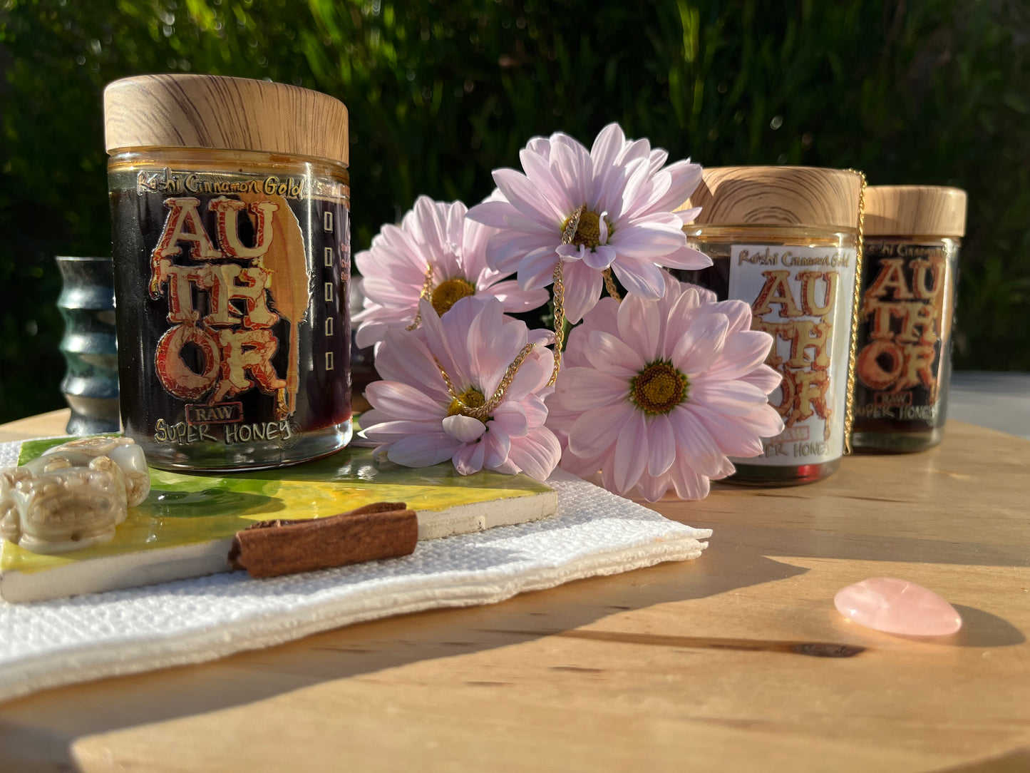 Raw Reishi Honey with 24k Gold Leaf